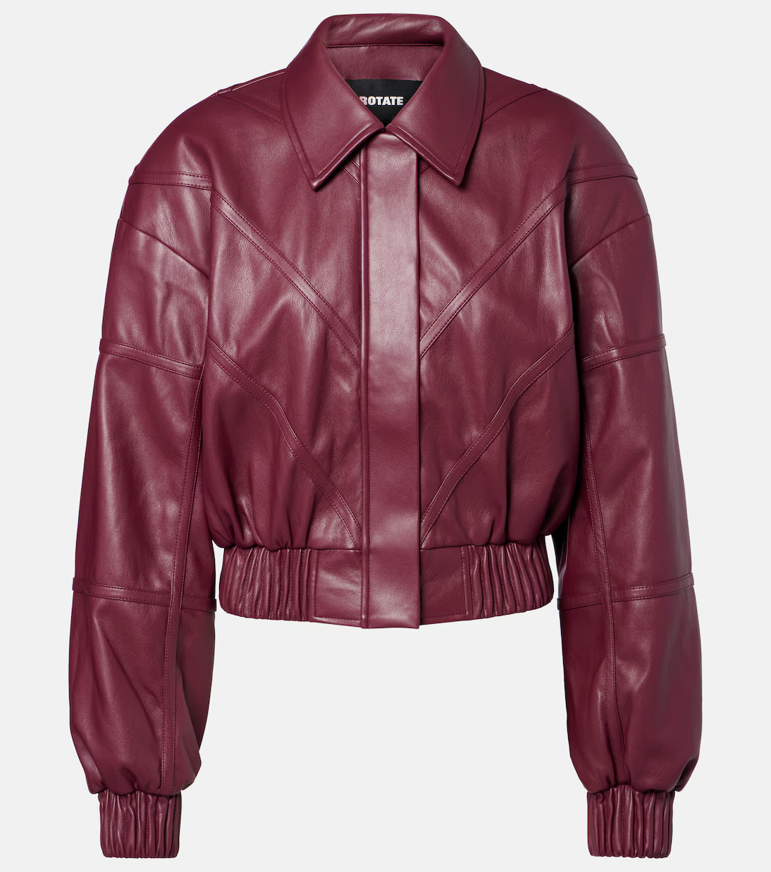 Cropped faux leather bomber jacket | Mytheresa (US/CA)
