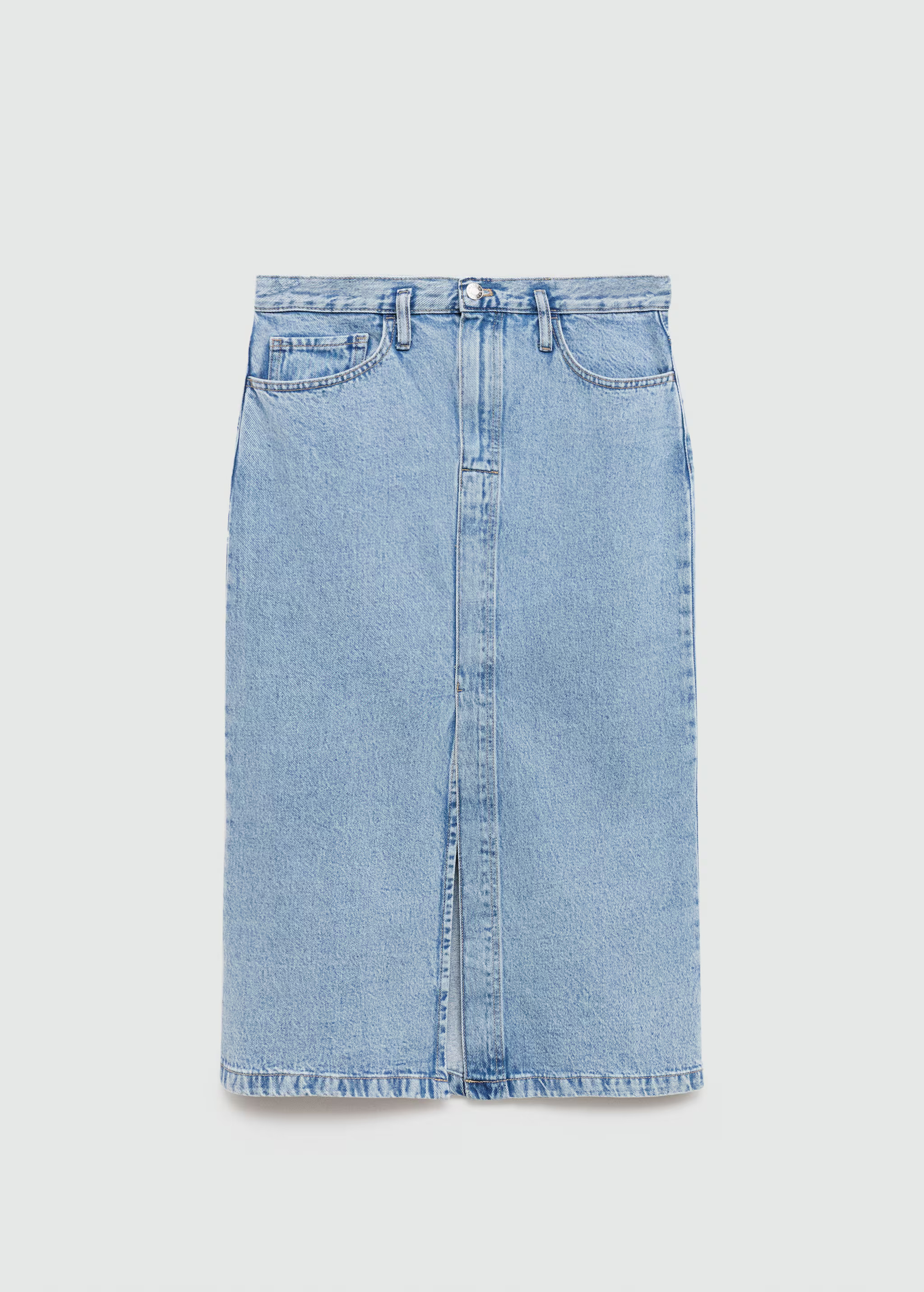 Slit denim skirt | Mango (US/MX/AU)