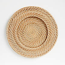 Artesia Natural Rattan Charger Plate + Reviews | Crate & Barrel | Crate & Barrel