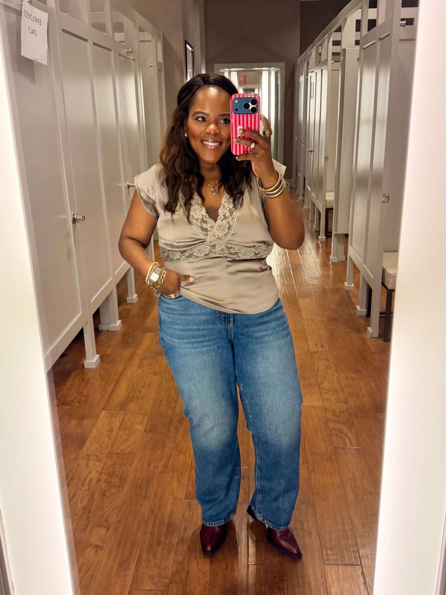 The lace top is beautiful / wearing the size 14. 

#LTKMidsize #LTKgrwm #LTKValentine