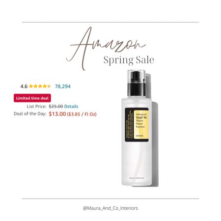 I have been using the snail mucin for 3 months now and love it! It’s on maaaajor sale for the amazon spring sale!

COSRX skincare healthy skin serum 

#LTKfindsunder50 #LTKsalealert #LTKbeauty