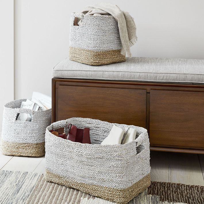 Two-Tone Woven Baskets | West Elm (US)