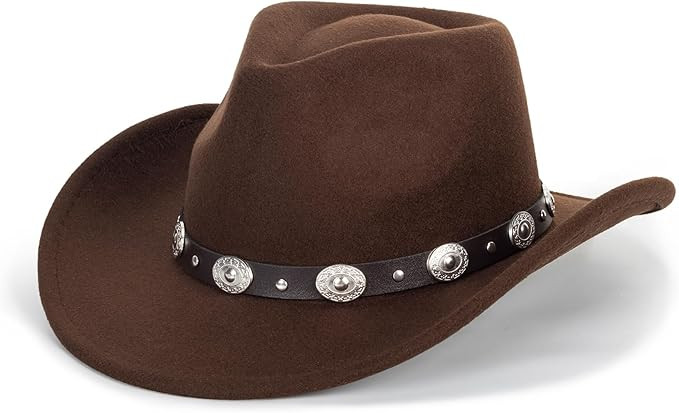 Kids Wide Brim Western Cowboy Cowgirl Hat - Boys Girls Felt Fedora Hats for 2-6 Years | Amazon (US)