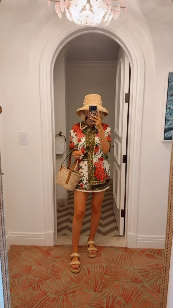 Farm Rio never disappoints! This set is a 10/10😍 I love wearing this together or mix and match- the shorts with a white tee and top with white jeans or shorts! This is also perfect as a cover up! Wearing size XS

Loverly grey, farm Rio set, vacation outfit inspo, beach cover up, resort wear 2026, spring summer favorite statement pieces wardrobe 

#LTKootd #LTKTravel #LTKSeasonal