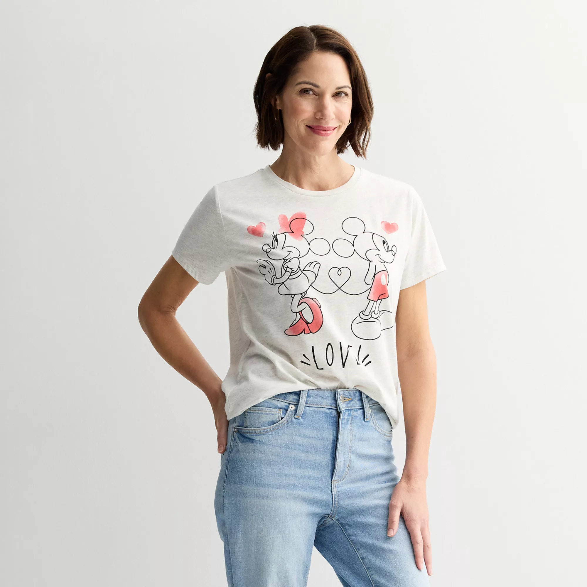 Women's Disney's Mickey & Minnie Mouse "Love" Graphic Tee | Kohl's
