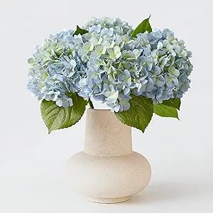 ZYTUYO 20" 4PCS Artificial Light Blue Hydrangea Flowers Large Faux Latex Real Touch Fake Hydrange... | Amazon (US)
