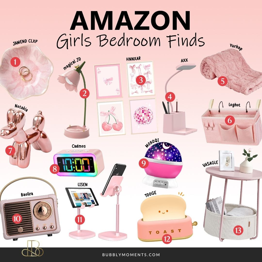 Girls’ room ideas made easy 🎀✨ I’m sharing girls room finds from Amazon that you can shop on the LTK.
 These finds are cute, functional, and perfect for creating a space she’ll love. From decor and storage to everyday room essentials, everything is easy to mix and match for a cozy, organized, and playful girls’ room.
Whether you’re refreshing a bedroom or setting up a new space, these pieces make decorating simple and stress-free. Tap to shop, save your favorites, and get inspired to create a girls’ room that feels both fun and beautiful. Follow along on LTK for more kids room finds and home inspiration ✨
#LTKFinds #LTKHome #LTKKids #GirlsRoom #KidsRoomDecor #GirlsBedroom #AmazonFinds #KidsRoomIdeas #RoomInspo #HomeDecor #OrganizedHome 

 