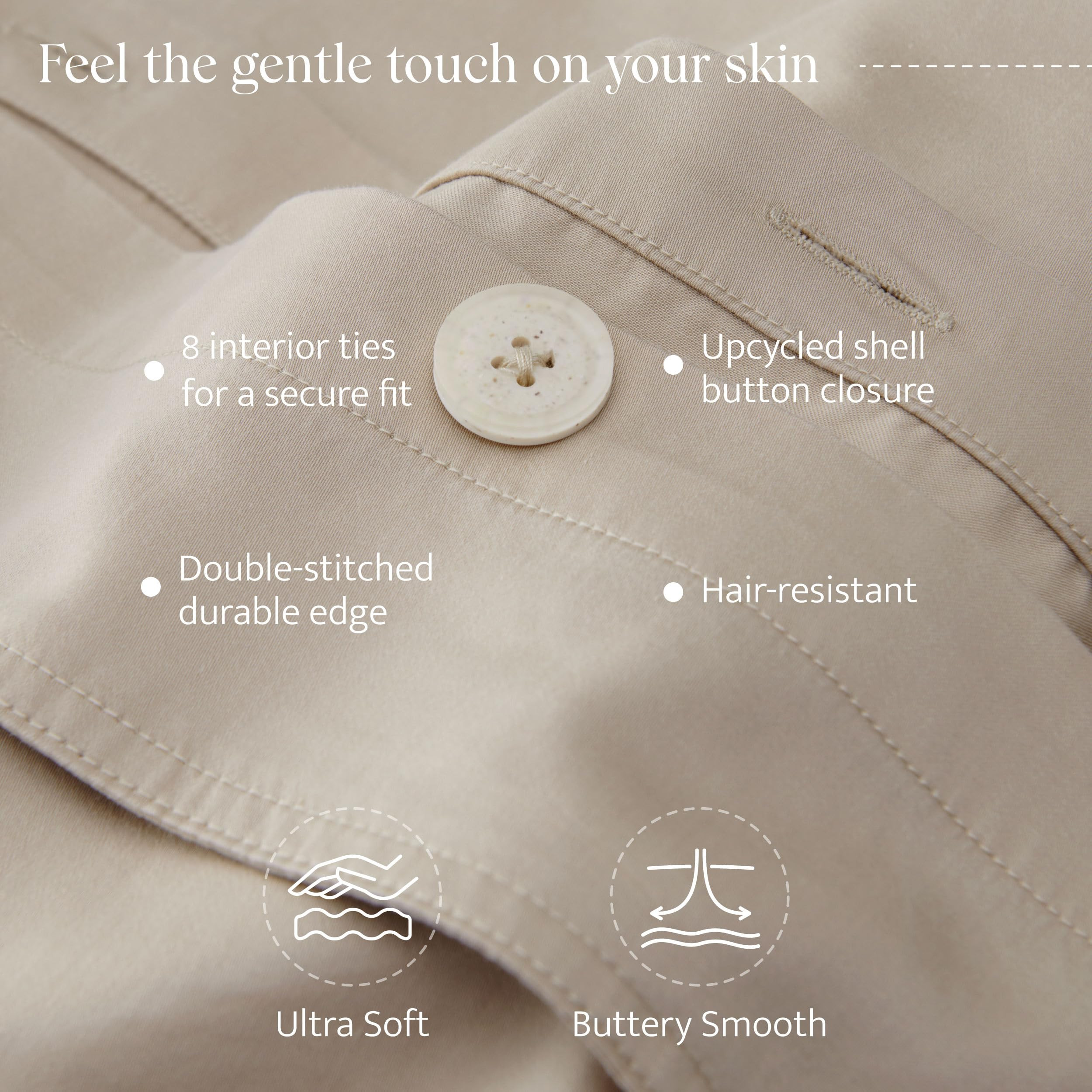 Double Stitch Cotton Tencel Duvet Cover - Queen Size Comforter Cover, Luxury & Soft Eucalyptus Ly... | Amazon (US)