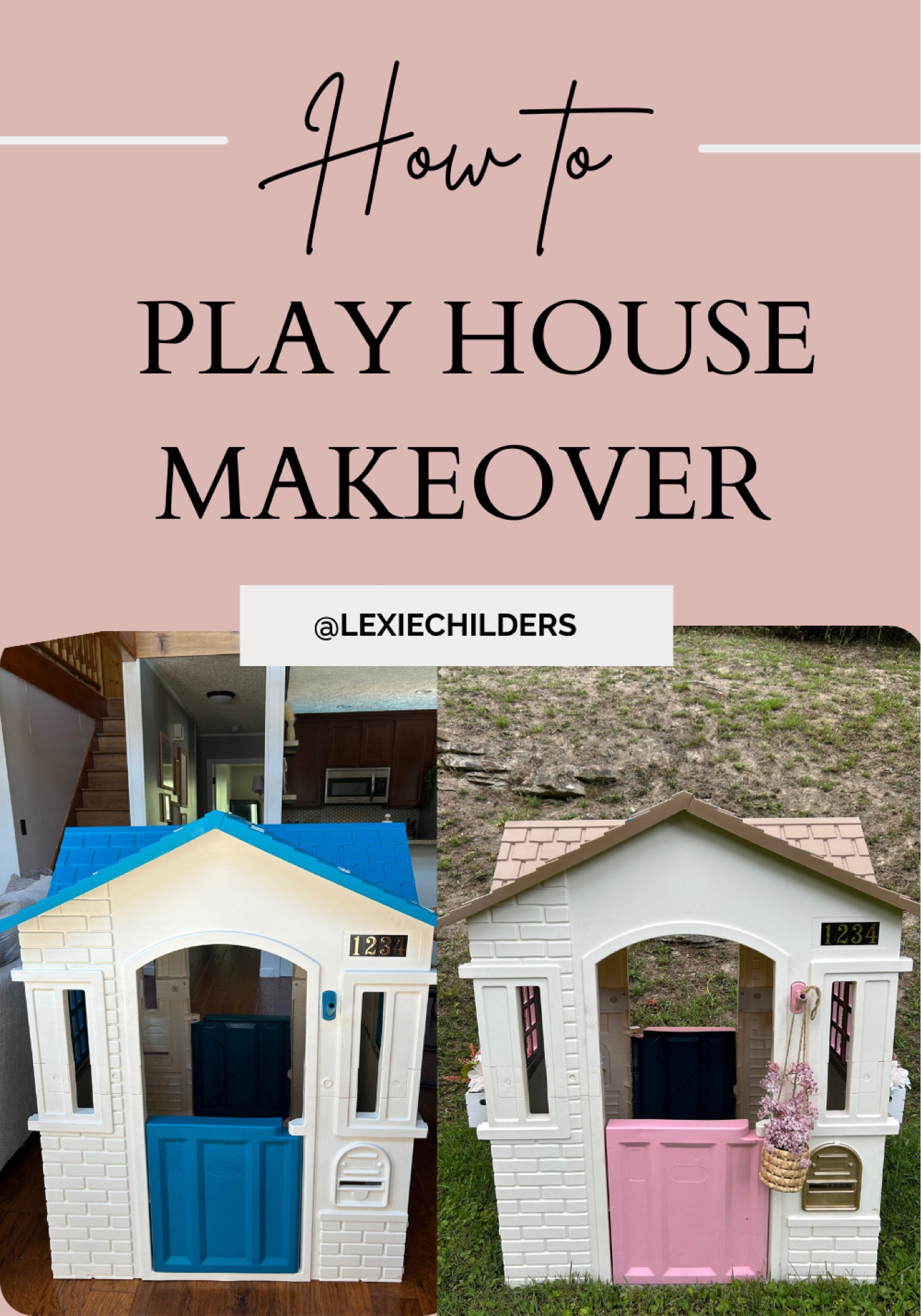 Little Tike play house makeover DIY  🩷 boho aesthetic toys 

#LTKhome #LTKbaby #LTKfamily