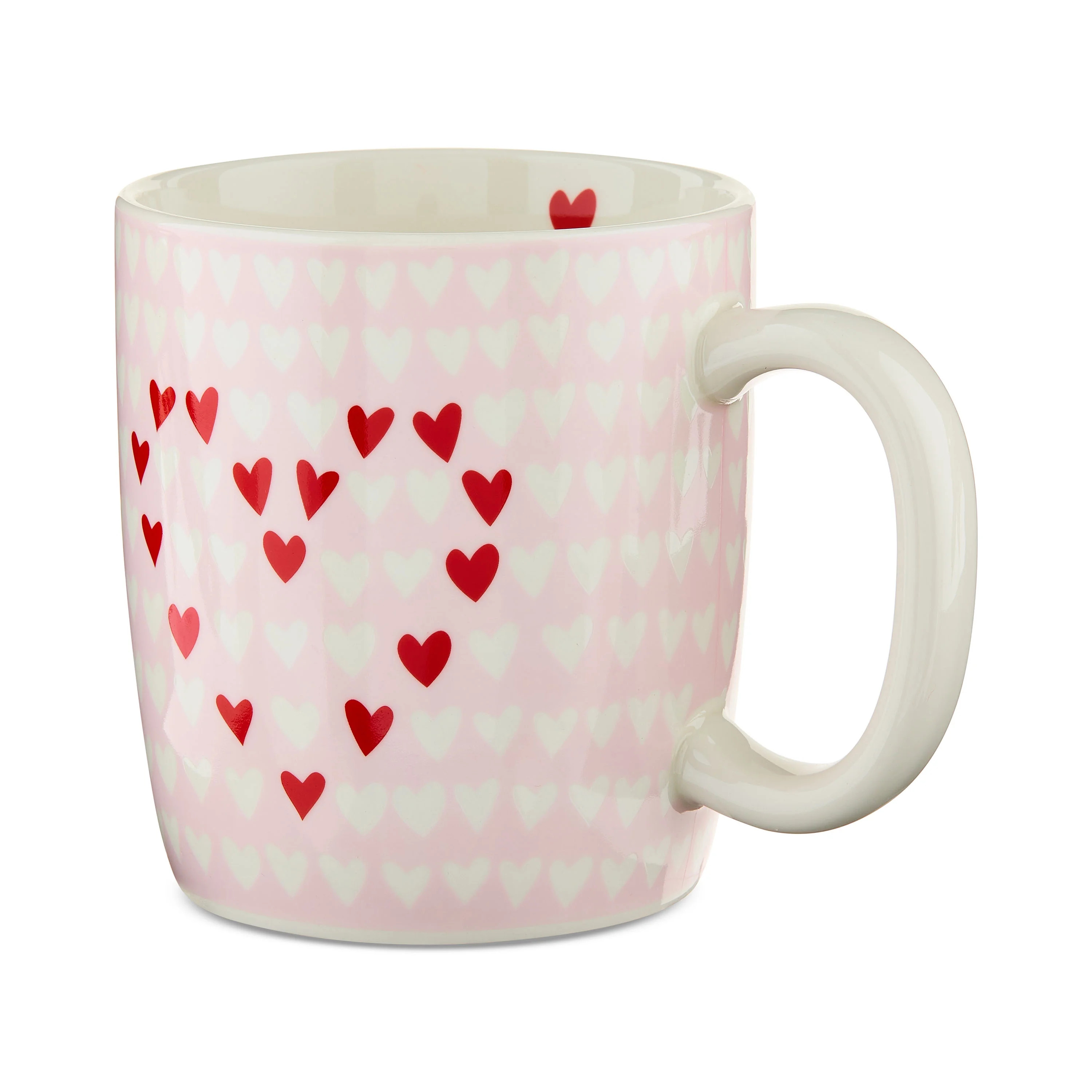 18.25 oz Hearts Ceramic Stoneware Mug, Pink, Valentine's Day by Way To Celebrate | Walmart (US)