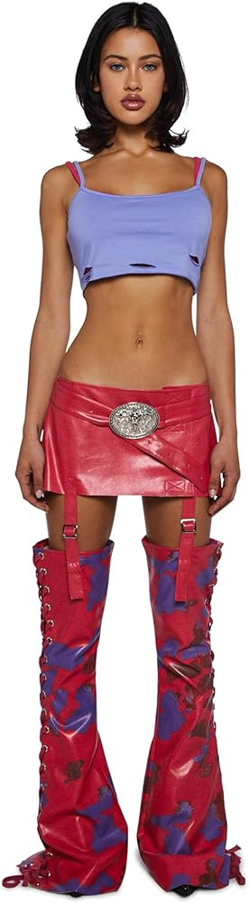 Dolls Kill Suki Fast & Furious Halloween Costume - Cosplay Chaps and Crop Outfit by Trickz N' Tre... | Amazon (US)