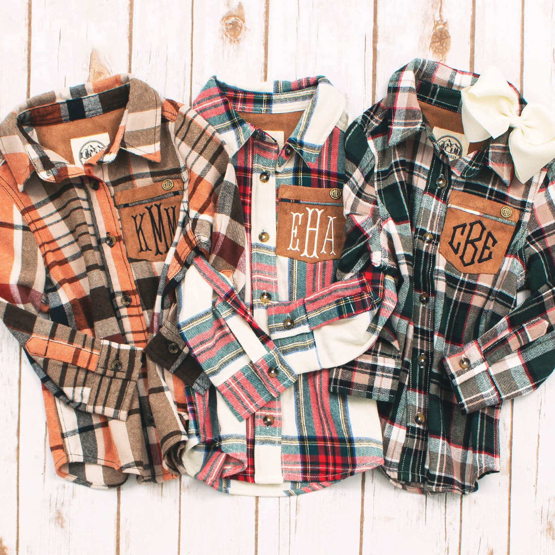 Monogrammed Kids Plaid Layering Tunic | Marleylilly