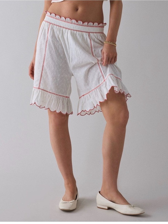 Urban Outfitters Out From Under Jolie Ruffle Eyelet Lace Long Bloomer | Poshmark
