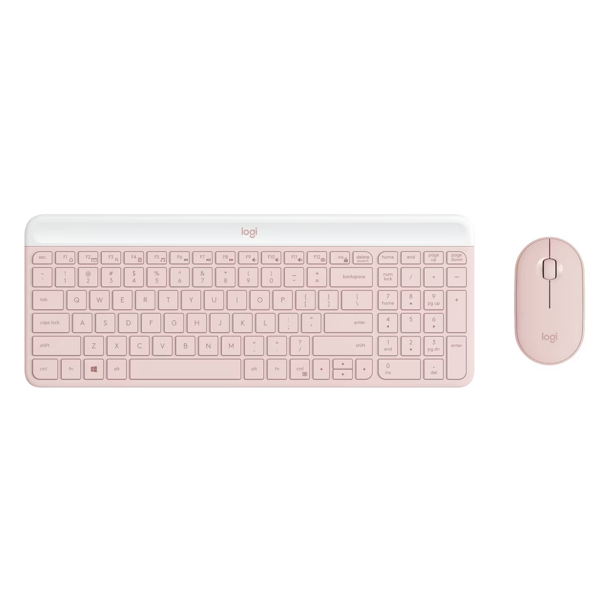 Logitech MK470 Keyboard - Pink: USB-A Low-Profile Full-Size Keyboard & Mouse Combo | Target