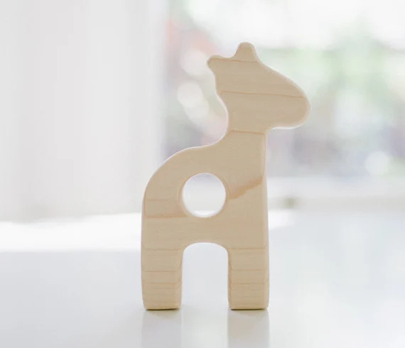Organic Wooden Baby Grasping Toy  GIRAFFE Toy Baby  Natural | Etsy | Etsy (US)