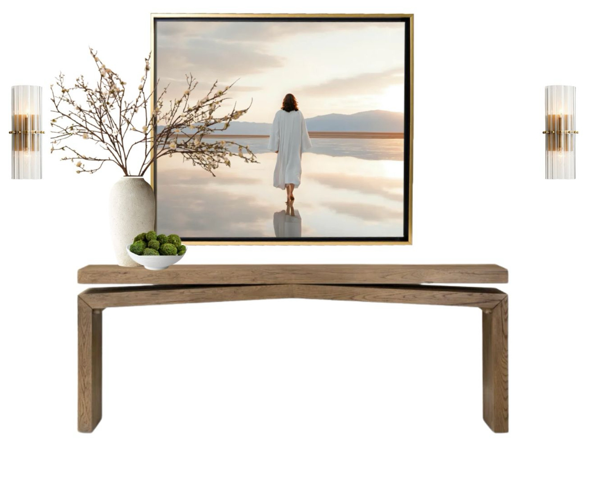 Simple, clean entry way that captures the hearts and minds of everyone who walks through your doors! From a stunning console to beautifully fluted sconces. There’s so much to talk about here but with a minimalistic design. For more info on the art piece, message me here or find me on instagram @mydesignhaven

#LTKStyleTip #LTKHome #LTKSaleAlert