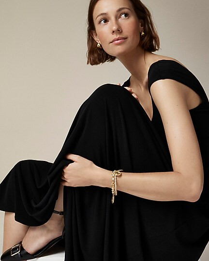 Cap-sleeve midi dress in matte jersey | J. Crew US