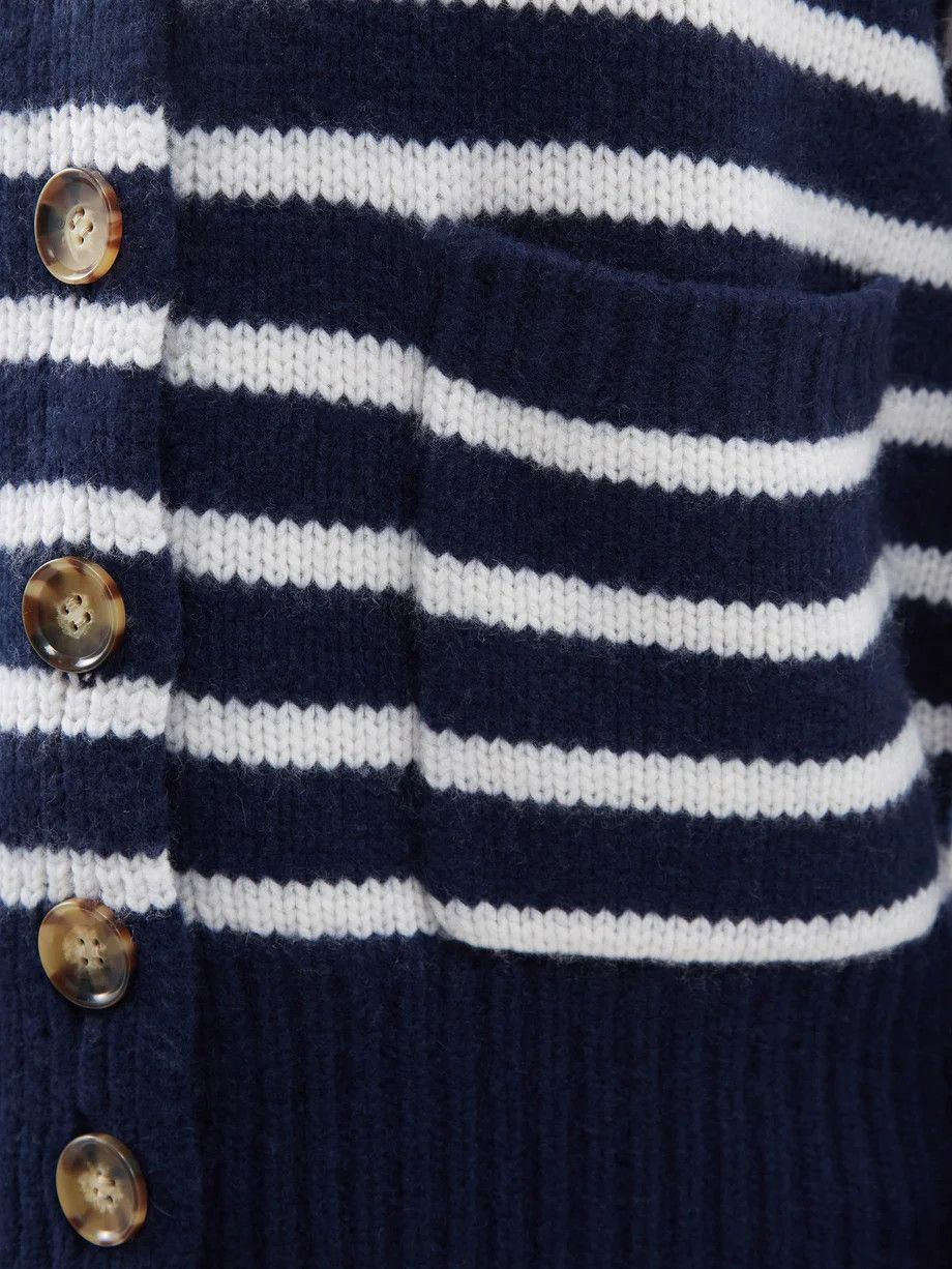 Marin striped wool-blend cardigan | Matches (US)
