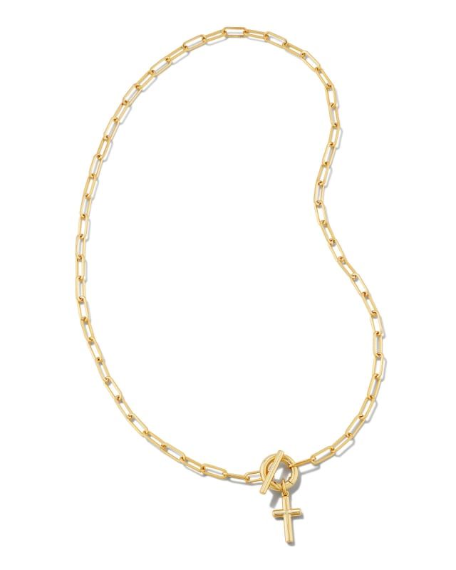 Olivia Cross Chain Convertible Necklace in Gold | Kendra Scott
