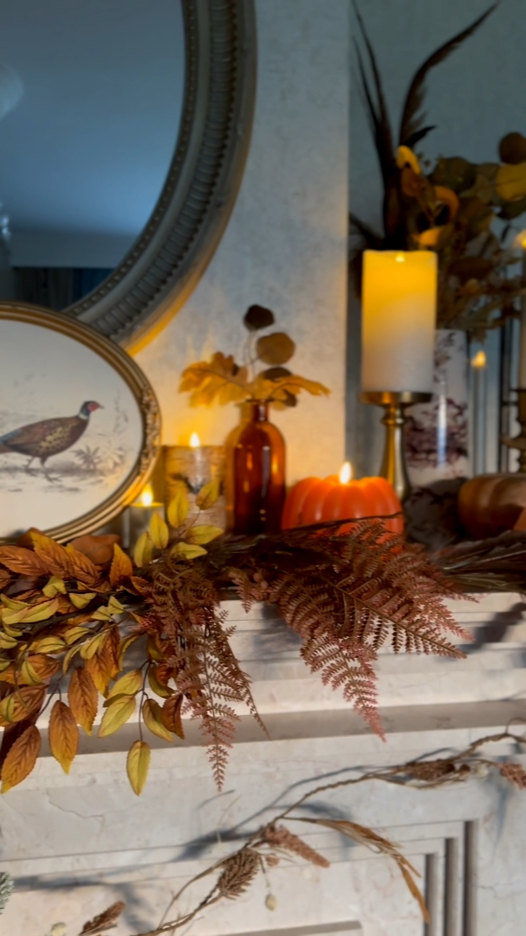 Fall home decor, fall living room mantel decorations, pumpkin candle, @Michaels fall stems

#LTKHome #LTKSeasonal #LTKSaleAlert