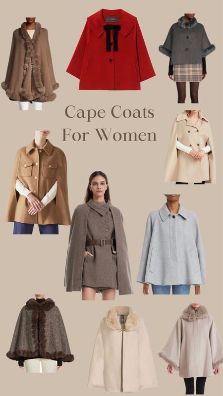 Cape coats for women. Affordable to luxury options 

#LTKSeasonal #LTKsalealert #LTKmidsize