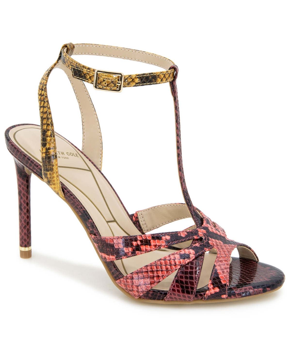 Kenneth Cole New York Women's Liona Almond Toe Dress Sandals - Multi Postal Snake | Macy's