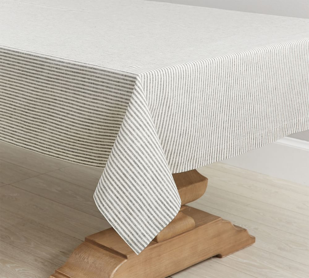 Wheaton Striped Linen/Cotton Tablecloth | Pottery Barn (US)