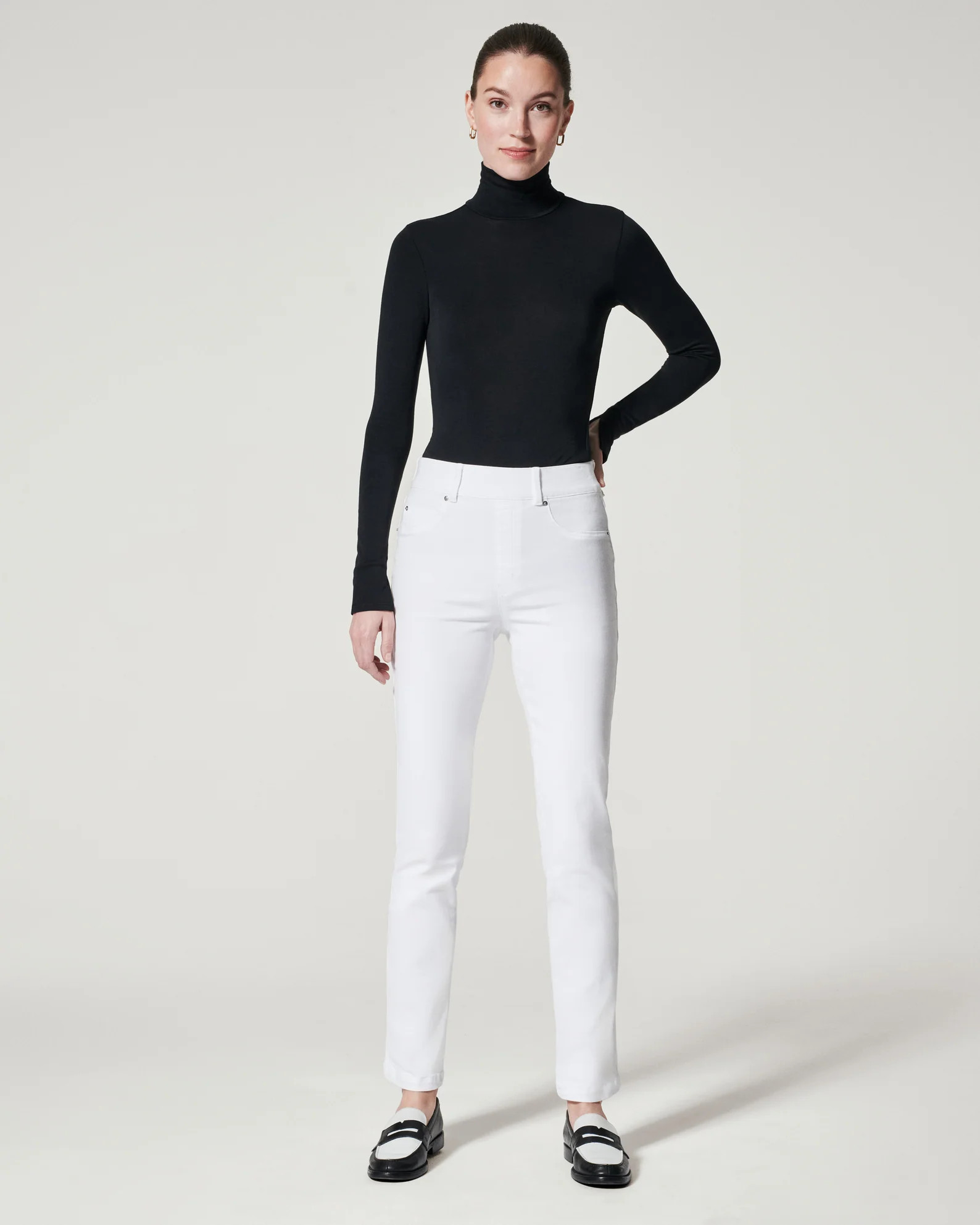 Straight Leg Jeans, White | Spanx