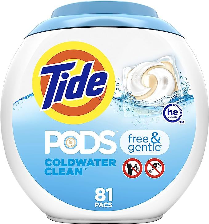 Tide PODS Free & Gentle Laundry Detergent Soap Pods, 81 count | Amazon (US)