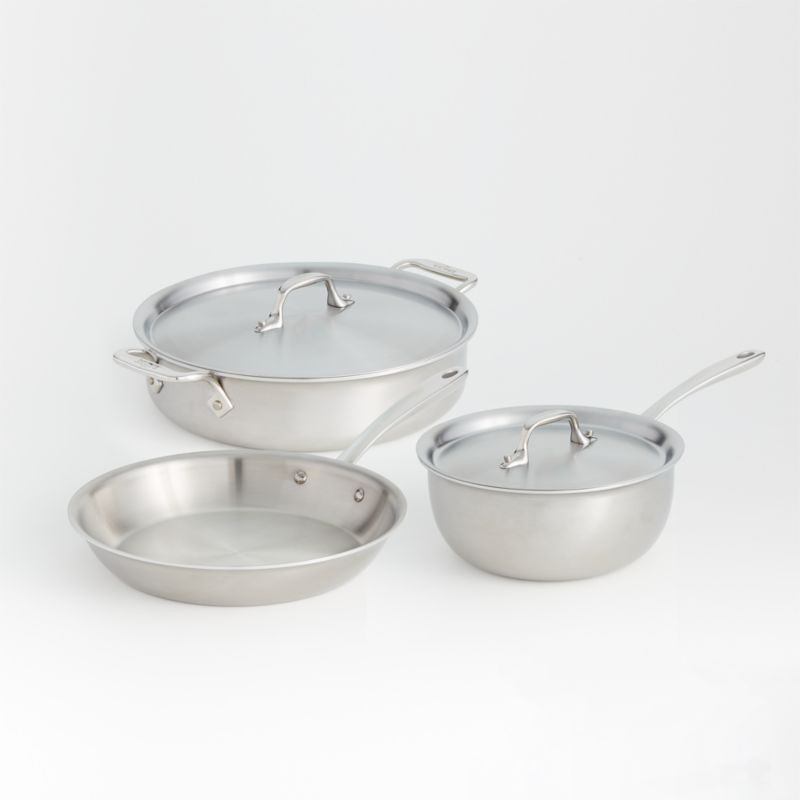 All-Clad d3 Curated 5-Piece Cookware Set | Crate and Barrel | Crate & Barrel