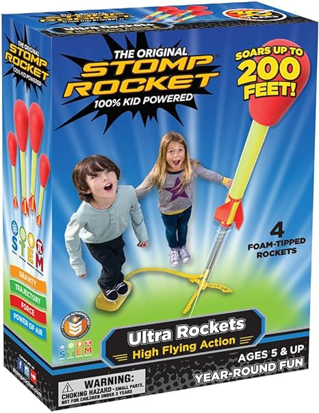 Stomp Rocket Ultra Rocket Launcher for Kids, 4 Rockets - Fun Backyard & Outdoor Kids Toys Gifts f... | Amazon (US)