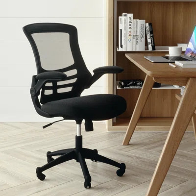 Jayetta Mid-Back Mesh Swivel Ergonomic Office Chair with Flip-Up Arms | Wayfair North America