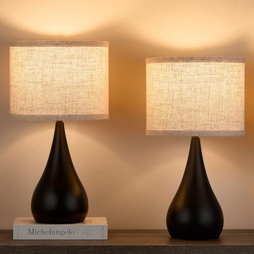 18.1'' Small Modern Touch Lamps for Nightstand Set of 2 with 3 Way Dimmable, Table Lamps for Livi... | Amazon (US)