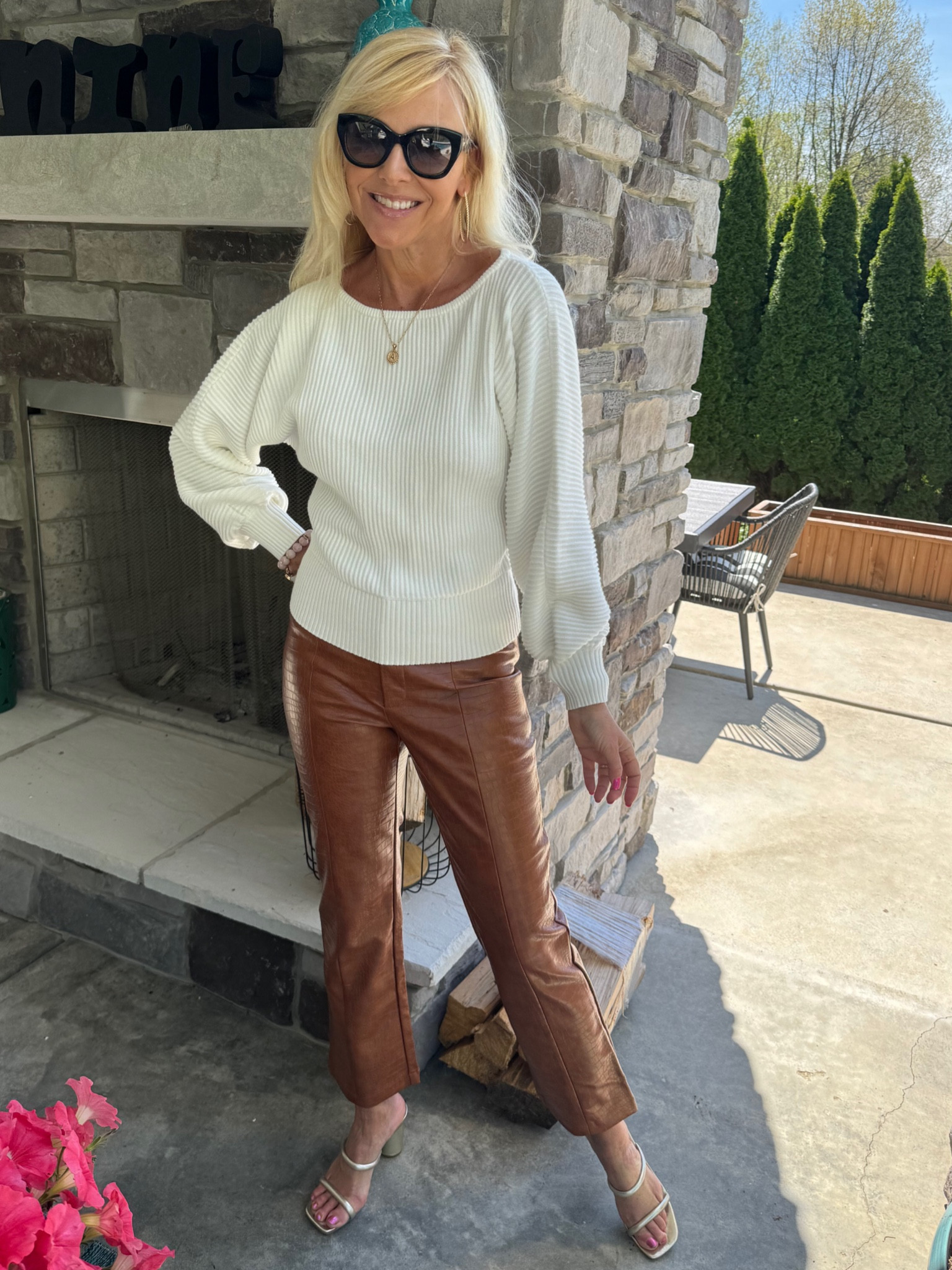 Gorgeous faux pants and a soft lightweight sweater 

#LTKWorkwear #LTKSaleAlert #LTKStyleTip