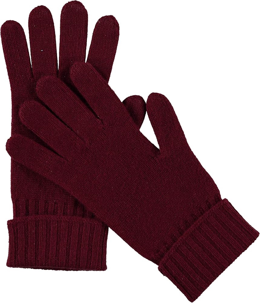 Velanio Cashmere Women's 100% Cashmere Knitted Gloves Pure Soft Comfortable With Ribbed Cuffed | Amazon (US)