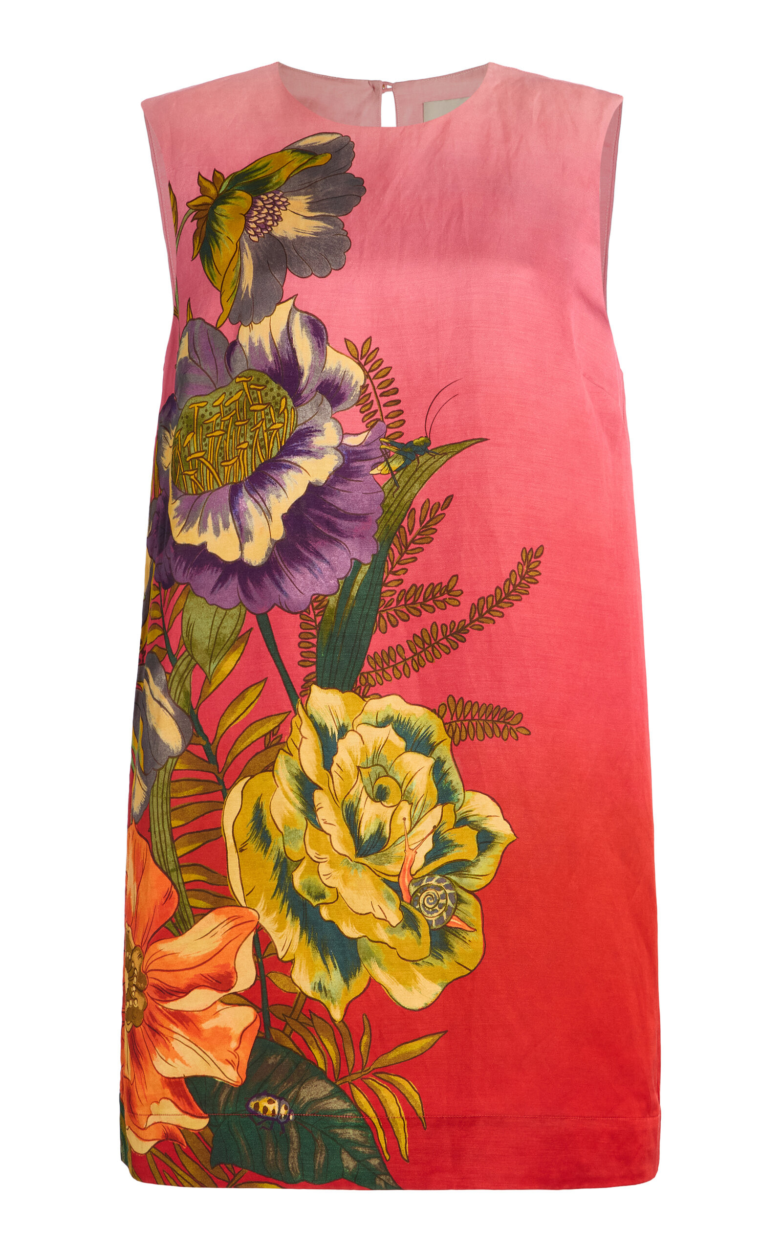 Inez Printed Linen-Blend Mini Shift Dress | Moda Operandi (Global)