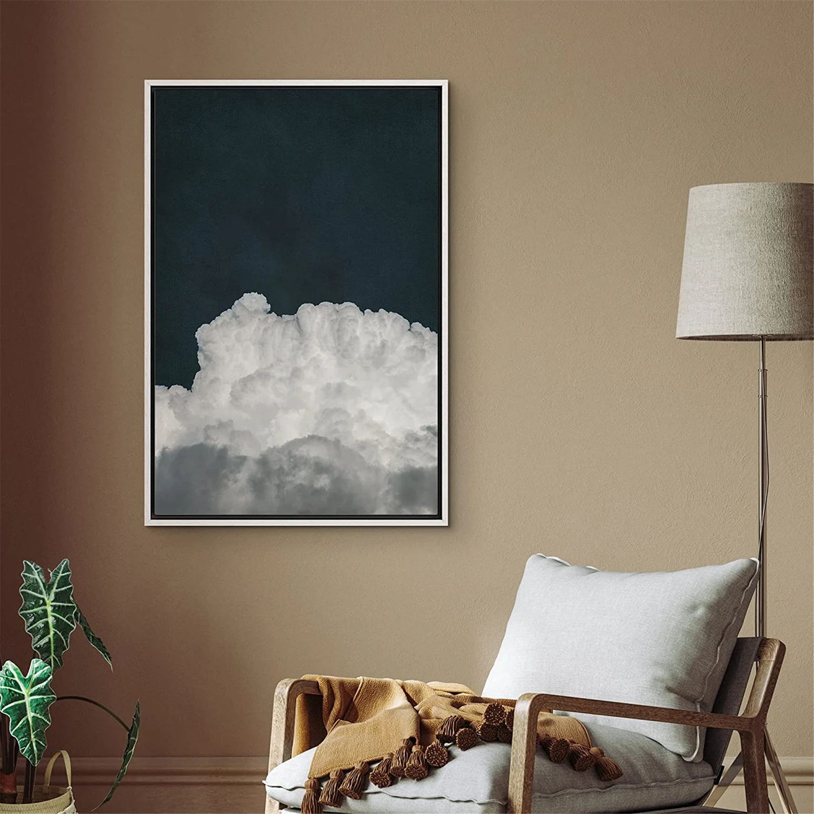 signwin Framed Canvas Wall Art Beautiful White Cloud on Sky Canvas Prints Modern Minimalist Home ... | Etsy (US)