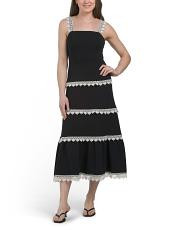 Sleeveless Crochet Trim Maxi Dress | TJ Maxx