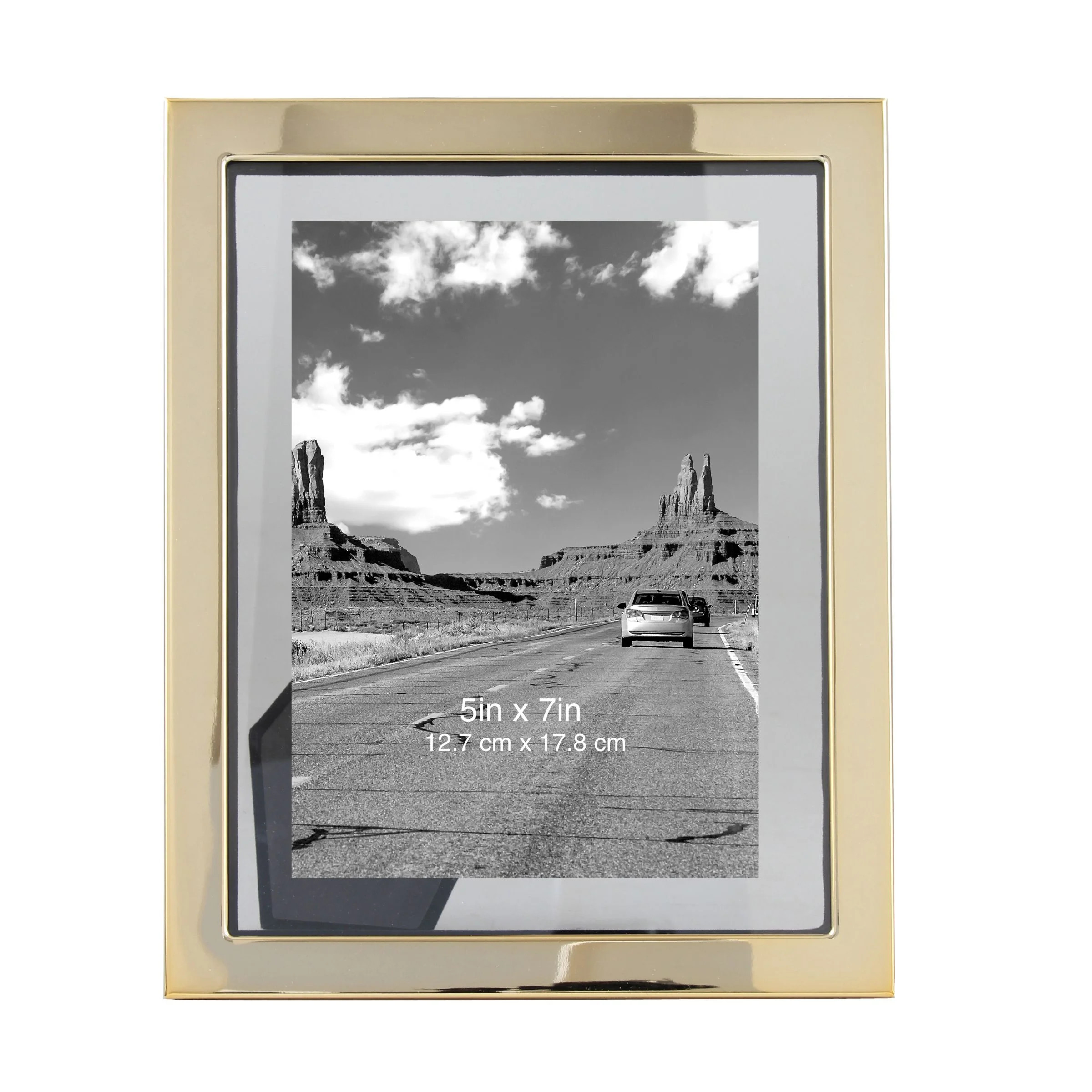 Better Homes & Gardens 5" x 7" Rectangle Metal Tabletop Floating Picture Frame, Gold - Walmart.co... | Walmart (US)