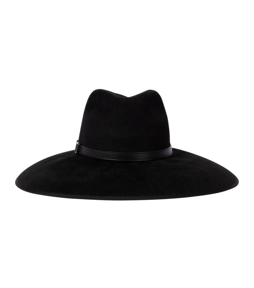 Horsebit leather-trimmed felt hat | Mytheresa (INTL)