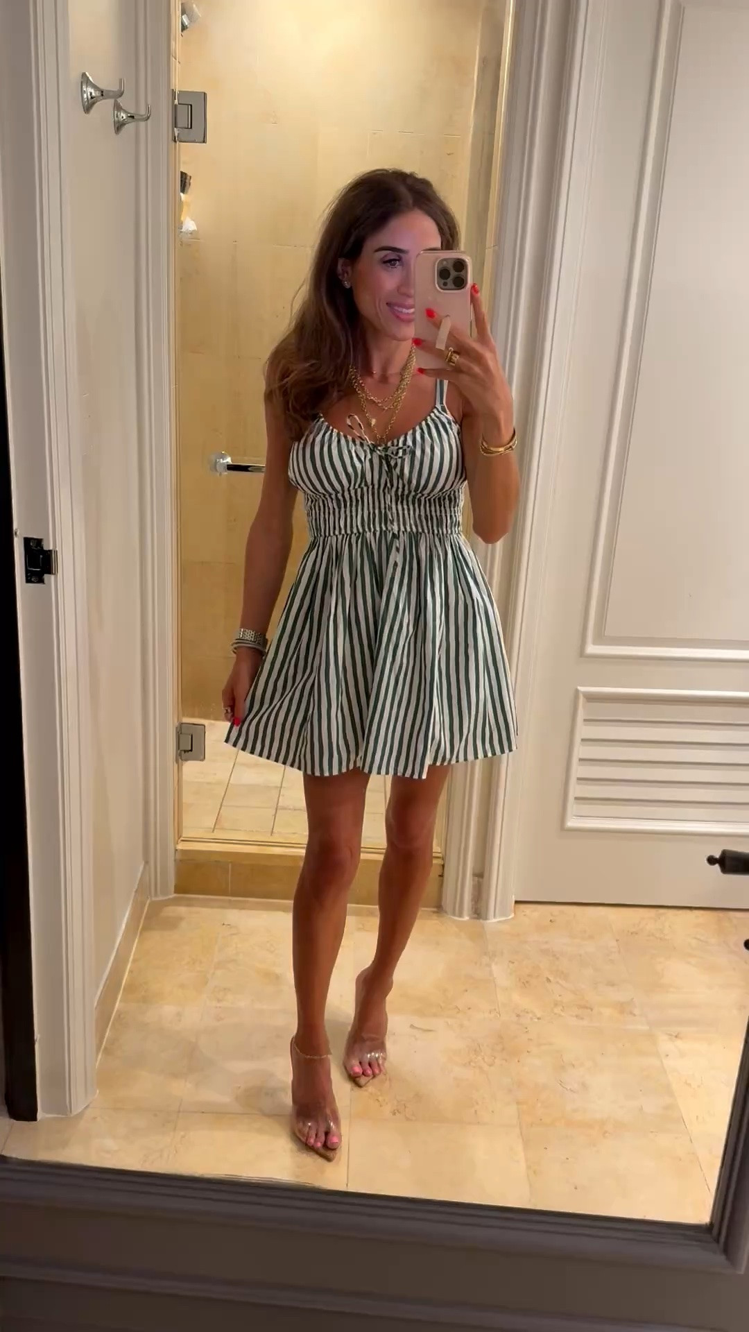 Green and white striped dress size xxs petite on sale 20% off

#LTKPetite #LTKSaleAlert