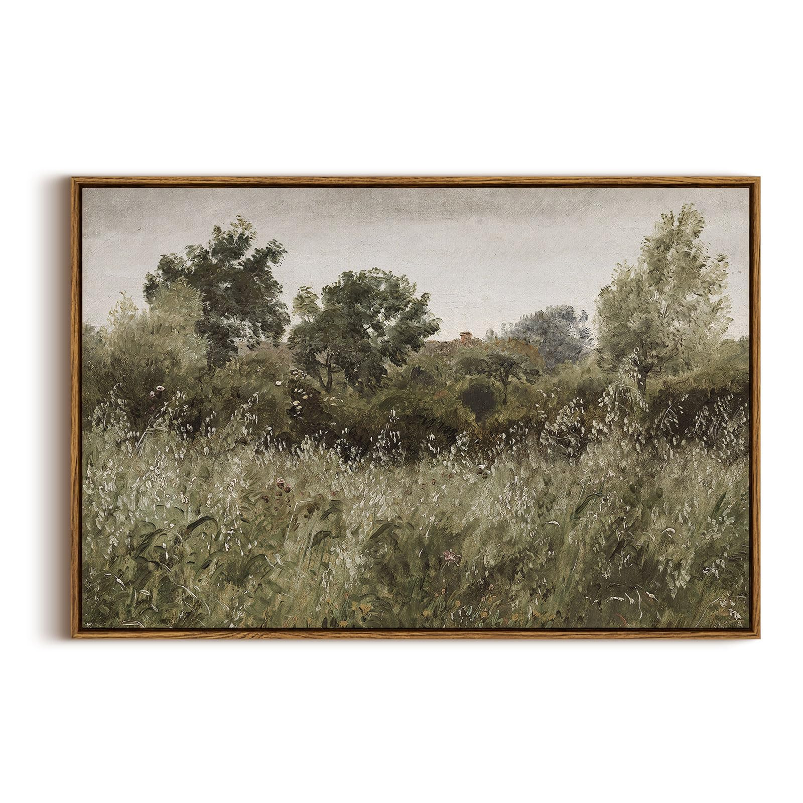 InSimSea Framed Canvas Wall Art Vintage Decor, Large Art Countryside Field Modern Farmhouse Wall ... | Amazon (US)