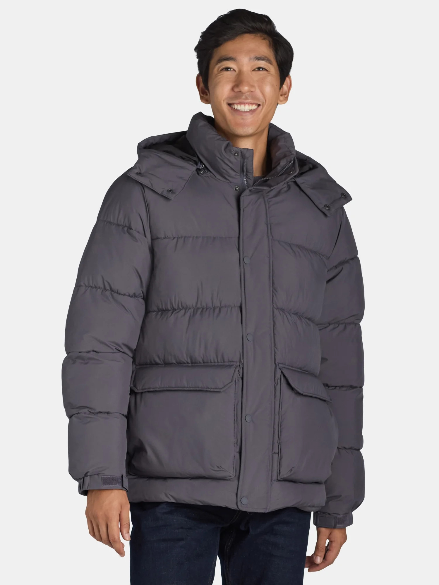 Ozark Trail Men's & Big Men's Puffer Jacket with Hood, Sizes S-3XL | Walmart (US)