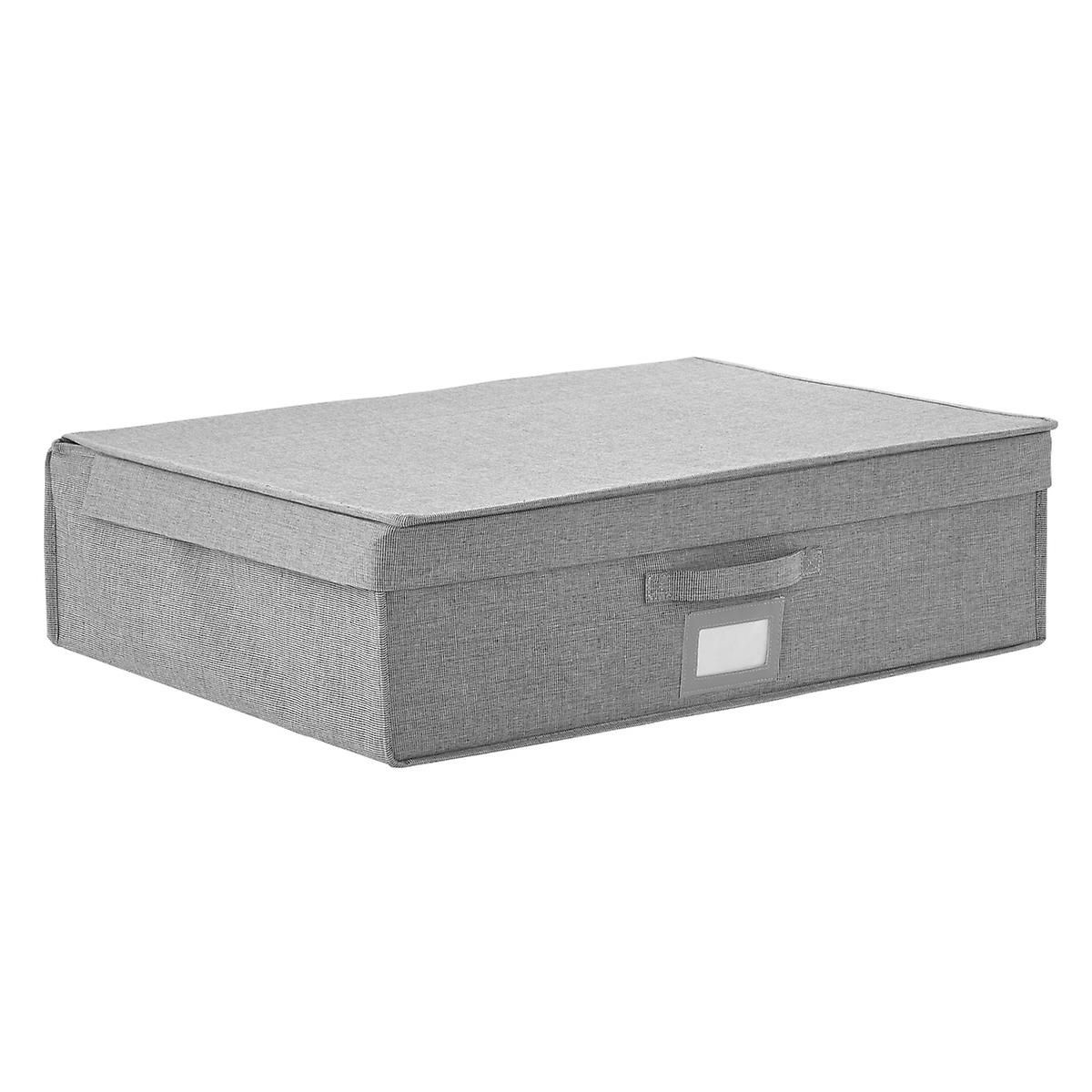 Oxford Grey Under Bed Storage Box with Vacuum Bag | The Container Store