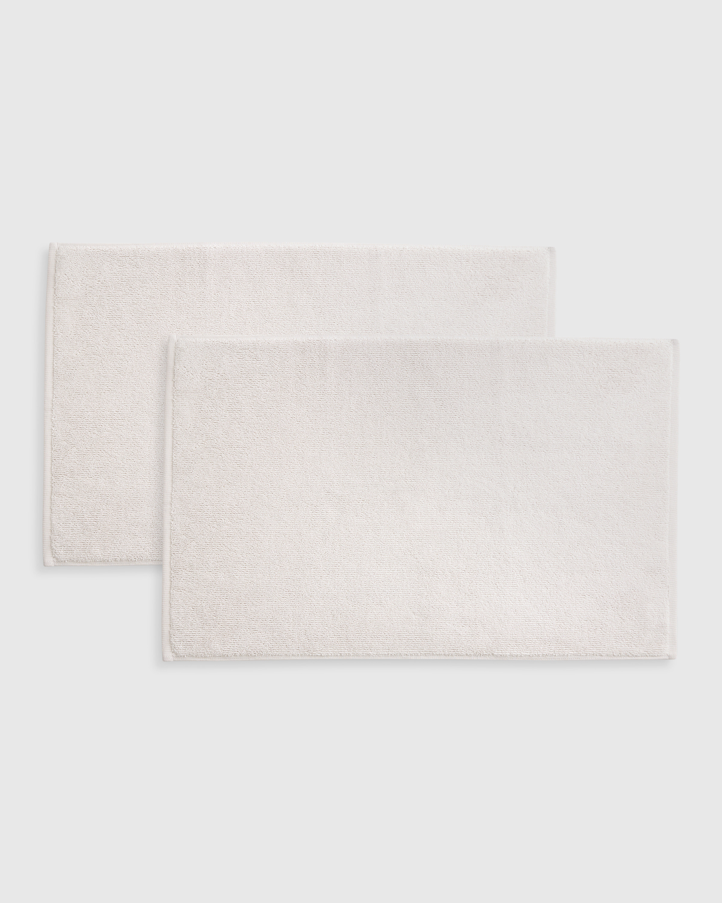 Quince | Ribbed Quick Dry Bath Mat in Silver, Cotton | Quince