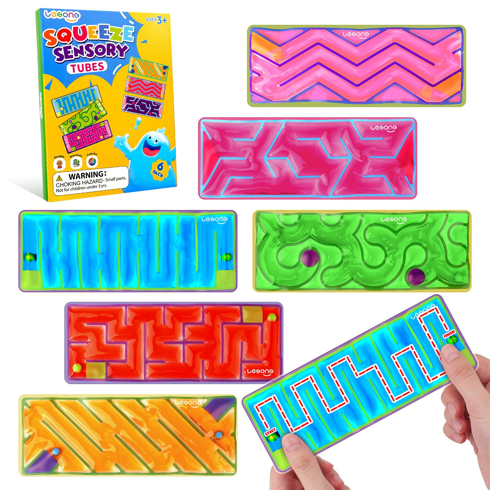 Squishy Sensory Fidget Autism Toys for Kids: Sensory Toys for Sepcial Need 6 Pack Maze - Quiet Fi... | Amazon (US)