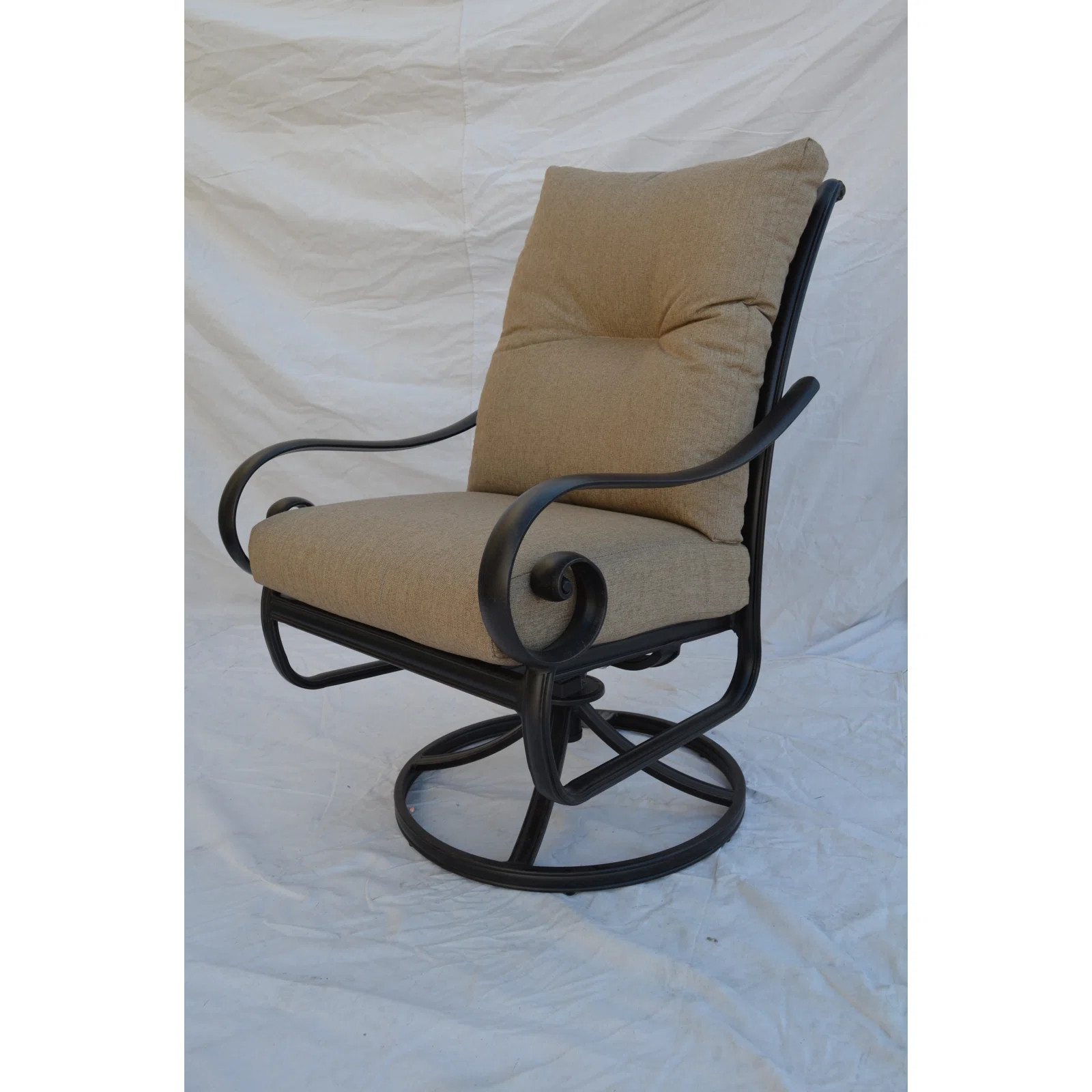 Poulin Outdoor Dining Armchair with Sunbrella Cushion (Set of 2) | Wayfair North America