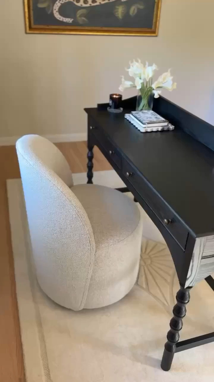 Love my swivel desk chair! So feminine and chic- but also comfortable! ✨

#LTKHome #LTKdayinmylife