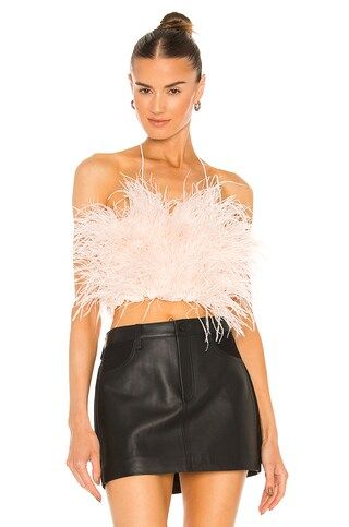 OW Collection Feather Top in Light Beige from Revolve.com | Revolve Clothing (Global)