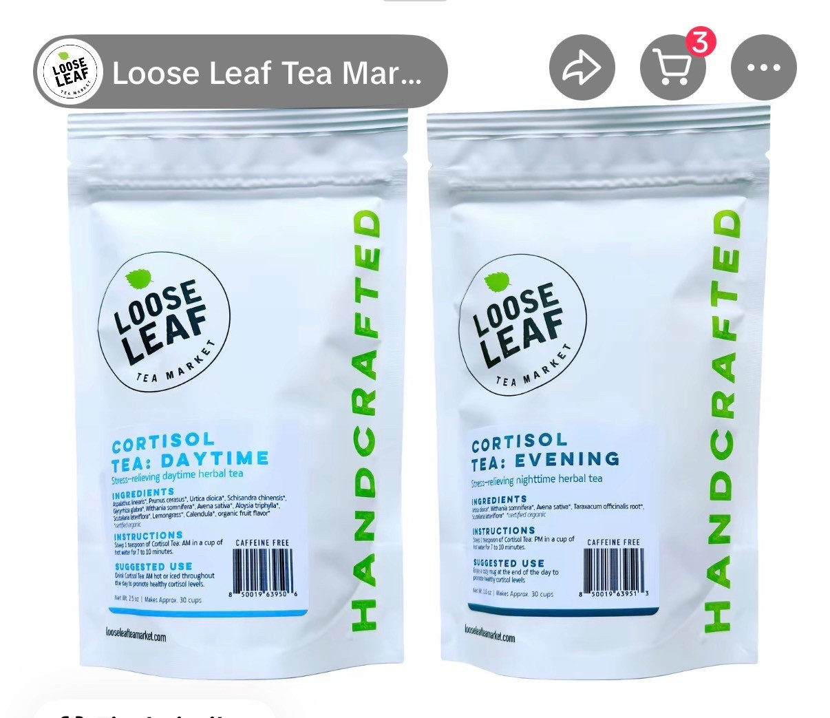 #cortisoltea #detoxtea #looseleaftea #looseleaf 